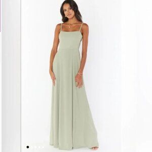 Lauren Tie Maxi Dress- Moss green